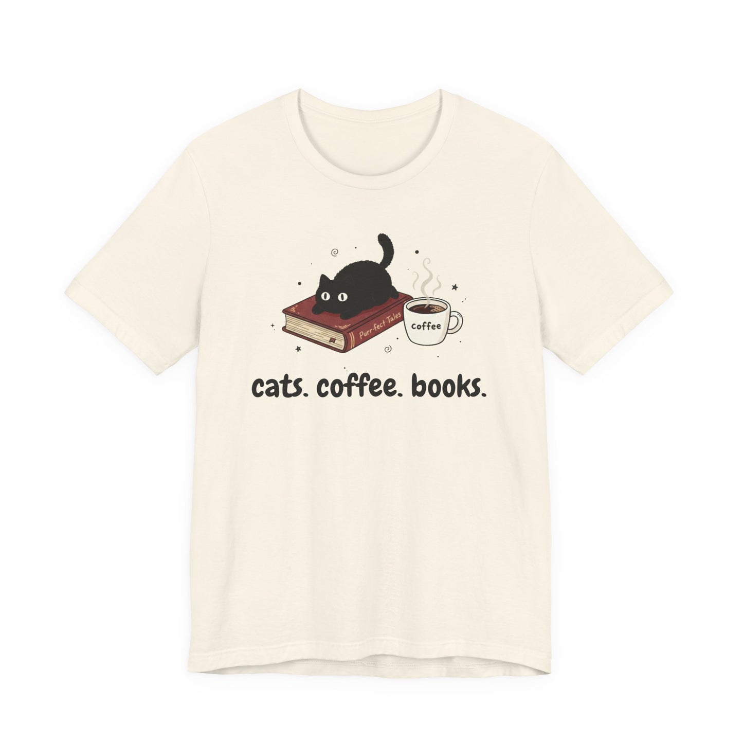 Cats, Coffee, Books (Unisex T-Shirt)