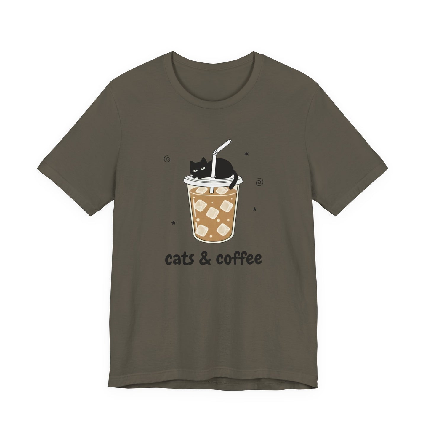 Cats & Iced Coffee (Unisex T-Shirt)