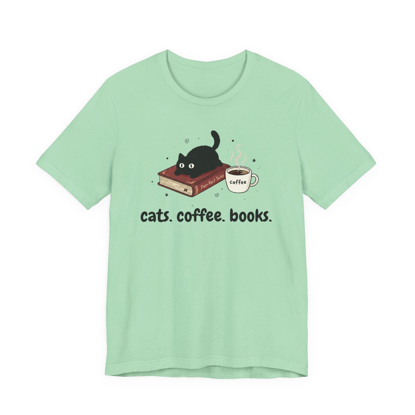 Cats, Coffee, Books (Unisex T-Shirt)