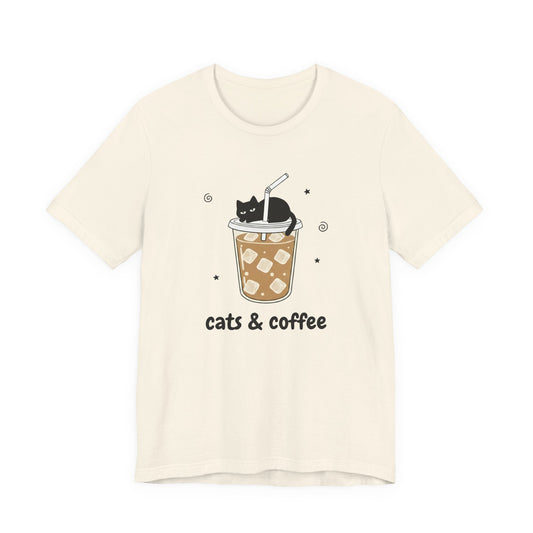 Cats & Iced Coffee (Unisex T-Shirt)
