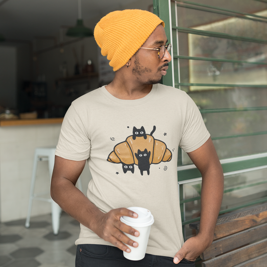 Cats & Croissant (Unisex T-Shirt)